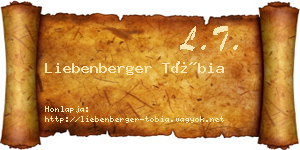 Liebenberger Tóbia névjegykártya